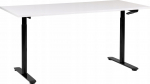 Arvutilaud reguleeritava k&otilde;rgusega Beliani Manual, 160 cm x 72 cm, 74 - 119 cm, valge v./must v.