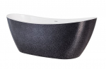 Vann, teisaldatav Besco Ayla Glam Graphite, 170 cm x 80 cm x 68 cm, ovaalne, valge/grafiit