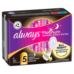 H&uuml;gieenisidemed Always Platinum Secure Night Extra Size 5, 8 tk