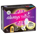 H&uuml;gieenisidemed Always Platinum Secure Night Extra Size 5, 8 tk