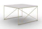 Kohvilaud ADRK Nelia, kuldne v./hall v., 75 cm x 75 cm x 43 cm