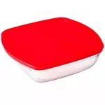 Toidukarp Ocuisine CNS, 1 l, 20 cm x 17 cm, l&auml;bipaistev v./punane v.