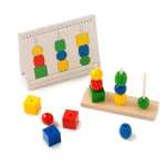 &Otilde;ppekomplekt, kujundid ja v&auml;rvid Eduplay Build A Tower, 16 cm, mitmev&auml;rviline