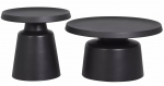 Kohvilaudade komplekt Rodos, must v., 50 - 70 cm x 70 cm x 40 - 50 cm, 2 tk