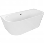 Vann seinaga, teisaldatav Mexen Oval Plus, 170 cm x 80 cm x 58 cm, ovaalne, valge/hall