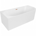 Vann, teisaldatav Mexen Gia Left, 150 cm x 75 cm x 58 cm, ovaalne, vask/valge matt