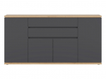 Kummut Yamael, tamm v./grafiit v., 93 cm x 184 cm x 42 cm