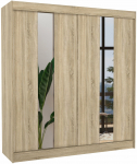 Riidekapp ADRK Balton, sonoma tamm v., 61 cm x 200 cm x 215 cm, peegliga