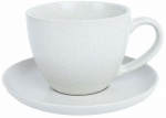 Tass alustassiga Home4you Katrin, valge v./hall v., 0.3 l