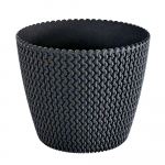 Lillepott Prosperplast Splofy Eco Wood, plastik, &Oslash; 25.9 cm, antratsiit v.