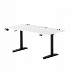 S&uuml;learvutilaud reguleeritava k&otilde;rgusega Diablo Chairs X-Forge 1600, 160 cm x 70 cm, 73 - 120 cm, valge v./must v.