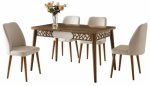S&ouml;&ouml;gilaud pikendatav Kalune Design Mira 1223, valge v./p&auml;hklipuu v., 130 - 165 cm x 80 cm x 75 cm