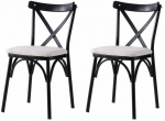 Toolide komplekt Kalune Design Ekol 286 V2 974NMB1885, matt, valge v./must v., 40 cm x 42 cm x 81 cm, 2 tk