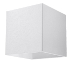 Kahjustatud pakendiga toode. Valgusti seinale Sollux Quad SL.0059 White, GU10, 1 x 40 W, valge v.