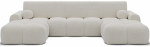 Nurgadiivan Vianetto Chenille, valge v., 177 x 319 cm x 95 cm