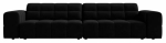 Diivan Cosmopolitan Design Chicago Velvet Bluvel 19, must v., 102 x 252 cm x 78 cm