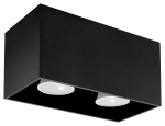 Valgusti lagi Sollux Quad Maxi SL.0381, GU10, 2 x 40 W, must v. / must v.