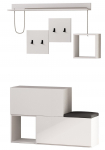 Esiku m&ouml;&ouml;blikomplekt Kalune Design Holdon, sise, valge v.
