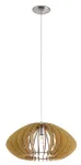 Valgusti rippuv Eglo Cossano 2 95257, E27, 1 x 60 W, puidu v. / satiin nikkel v.