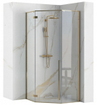 Du&scaron;ikabiin Rea Diamond, 3-seinaline, viisnurkne, aluseta, 90 cm x 90 cm x 195 cm