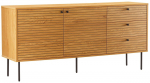 Kummut Home4you Line 45128, tamm v., 74 cm x 40 cm x 150 cm