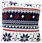 J&otilde;ulu dekoratiivne padjakate Novel-07, valge v./punane v./s&uuml;gavsinine v., 40 cm x 40 cm