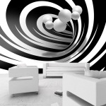 Fototapeet Artgeist Twisted In Black & White, 70 cm x 70 cm