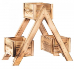Lillepoti alus Springos Wooden Flowerbed KWD001, puit, 47 cm x 22 cm, pruun v.