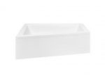 Vann, nurgaga Besco Intima, 150 cm x 85 cm x 55.5 cm, vasakpoolne, valge