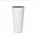Lillepott Tubus Slim Shine, plastik, valge