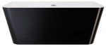 Vann, teisaldatav Besco Varya Black&White, 150 cm x 75 cm x 58 cm, ristk&uuml;lik, valge/must