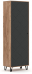 Esiku kapp Bilbao BL17, grafiit v./tubakane tamm v., 40 cm x 63.4 cm x 194.6 cm