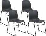 Toolide komplekt Beliani Panora, matt, tumehall v., 50 cm x 44 cm x 80 cm, 4 tk