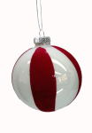 J&otilde;ulupuu ehe Christmas Touch EBW440336, valge v./punane v., 8 cm, klaas