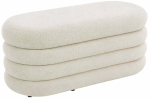 Tumba Akord Furniture Factory Puffo Teddy, valge v., 100 cm x 42 cm x 42 cm