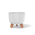 Lillepott Gracia Standard, plastik, 20 cm x 20 cm, valge v.