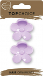 Juukseklamber Top Choice 21442, violetne v., 2 tk