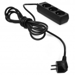 Pikendusjuhe AWTools AW24670, 3 x 1 mm&sup2;, 1.5 m, IP20, 3 pesa, must v.