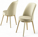 Toolide komplekt Kalune Design Pefa, kuld v./kreemjasvalge, 42 cm x 45 cm x 91 cm, 2 tk