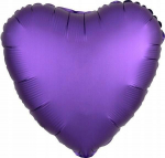 Fooliumist &otilde;hupall erikujuga Amscan Lustre Heart, violetne v.