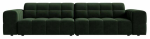 Diivan Cosmopolitan Design Chicago Velvet Venus 2940, pudeli roheline v., 102 x 252 cm x 78 cm
