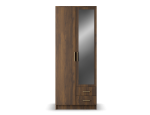 Riidekapp ADRK Arvio 80, kuld v./p&auml;hklipuu v., 52.1 cm x 80 cm x 206.6 cm, peegliga