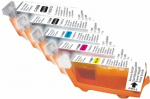 Tindiprinteri kassett Uprint C-525/526 PACK, sinine v./must v./punane v.