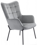 Tugitool Castel l, must v./hall v., 71 cm x 97 cm x 79 cm
