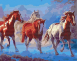 Maalimine numbrite j&auml;rgi Paint it! Herd of horses, mitmev&auml;rviline