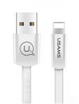 Juhe Usams SJ199IP02, Lightning/USB male, 120 cm, valge