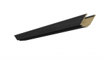 Horisontaalne ukseraam Domoletti, 80.5 cm x 10 - 14 cm x 1 cm, antratsiit tamm v.