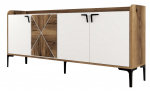 Kummut Kalune Design Venedik 845HCT5309, valge v./p&auml;hklipuu v., 78 cm x 35 cm x 180 cm