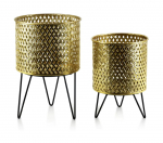 Lillepoti alus Mondex Swen HTOP1048, metall, kuldne v.