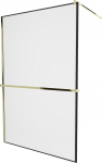 Du&scaron;isein Mexen Kioto+ Walk-In Black Frame, 110 cm x 200 cm, kuldne/must